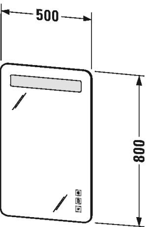 Duravit зеркало с подсветкой, luv, lu976000000 цвет: