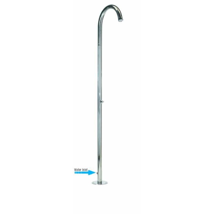 Bossini душевая колонна outdoor/indoor columns floor из нержавеющей стали, pool, хром арт. l00822.030