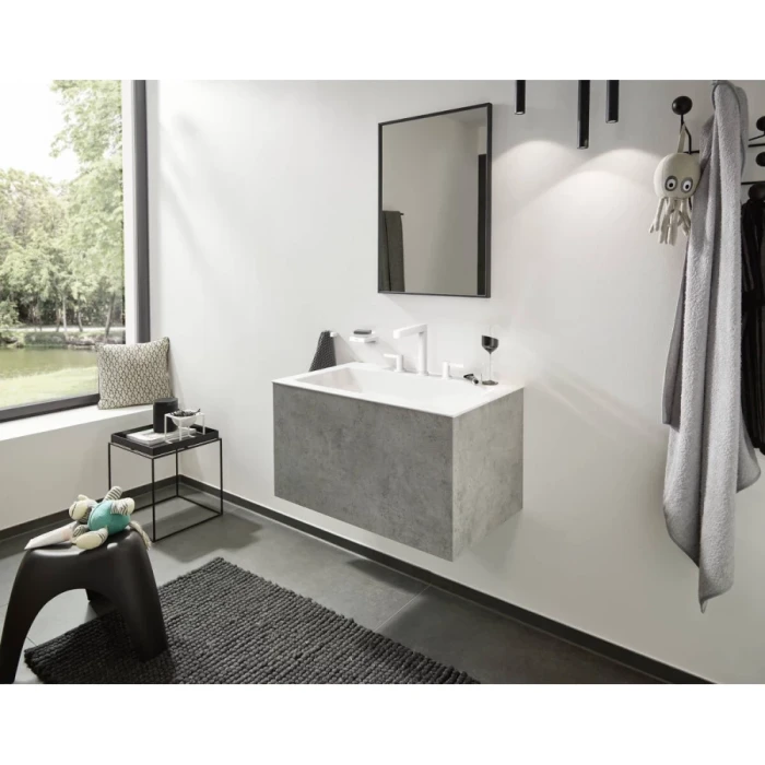 Hansgrohe смеситель для раковины с донным клапаном, Finoris, белый арт. 76034700