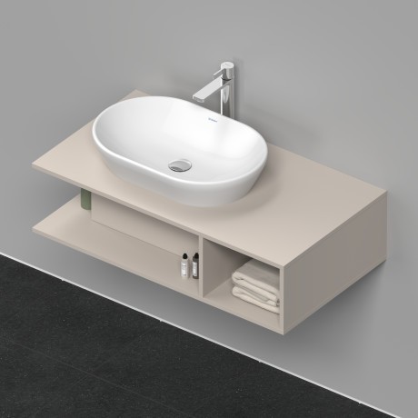Duravit тумба подвесная под раковину слева 1000 мм х 550 мм, d-neo, de492909191 цвет: серо-коричневый матовый