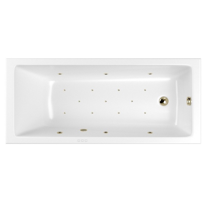 Встраиваемая ванна slim 180x80 relax, Whitecross Wave, бронза арт. 0111.180080.100.RELAX.BR