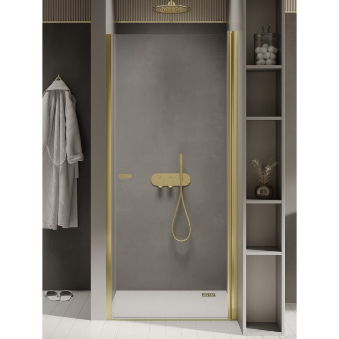Дверь в нишу 100x195, New trendy New soleo light gold, светлое золото арт. D-0453A