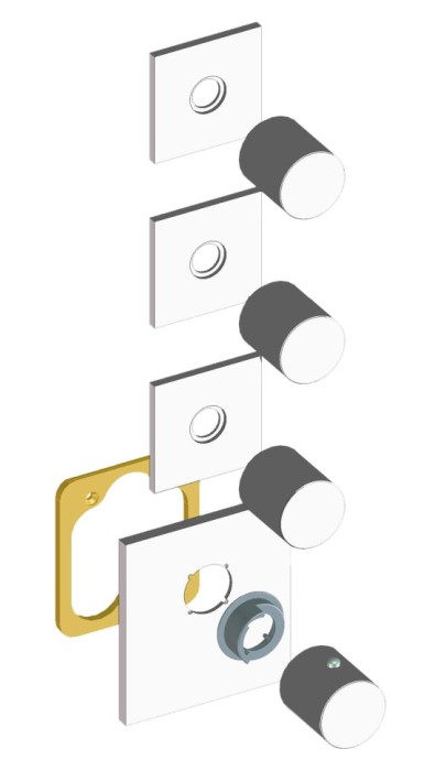 Bossini термостатический смеситель для душа с высокой пропускной способностью, oki, хром арт. z031205.030