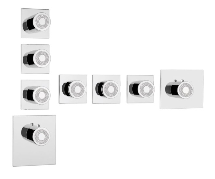 Bossini термостатический смеситель для душа с высокой пропускной способностью, oki, хром арт. z031205.030