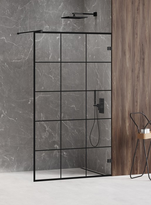 Душевое ограждение 120x200, New trendy Avexa black, черный арт. EXK-2025