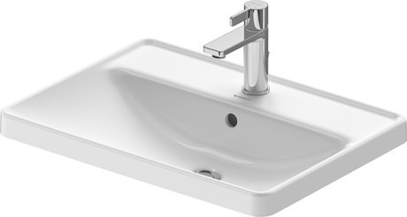 Duravit раковина встраиваемая сверху 600 мм х 440 мм, с переливом, с отверстием под смеситель, d-neo, 0357600027 цвет: белый