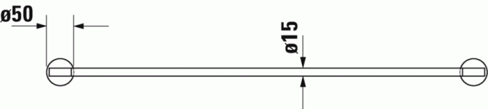 Duravit полотенцедержатель, starck t, 0099431000 цвет: хром