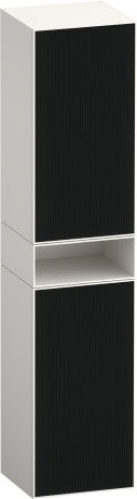 Duravit шкаф-пенал высокий 2 дверцы 360 мм х 400 мм х 1900 мм, zencha, ze1353r63840000 цвет: чёрное стекло/белый суперматовый