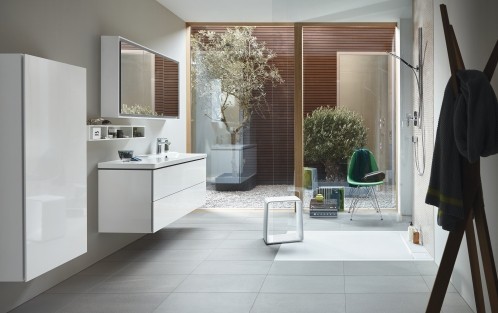 Duravit тумба подвесная с раковиной, l-cube, lc6928o2222 цвет: белый глянцевый