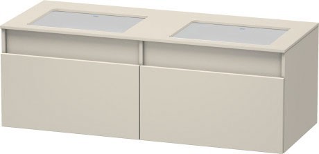 Duravit тумбочка подвесная под раковину с двумя выдвижными ящиками, durastyle, ds6886b9191 цвет: серо-коричневый