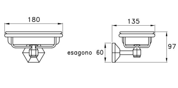 Stella держатель для мыльницы, eccelsa, хром арт. ec10010cr00