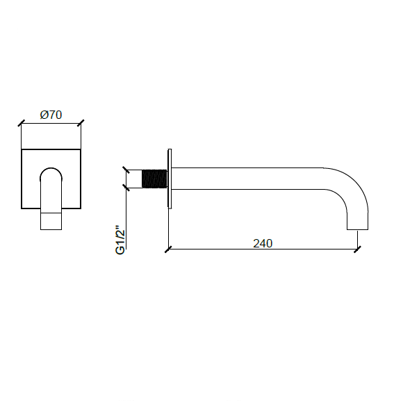Almar излив для ванны waterfalls, медь арт. e098011.co