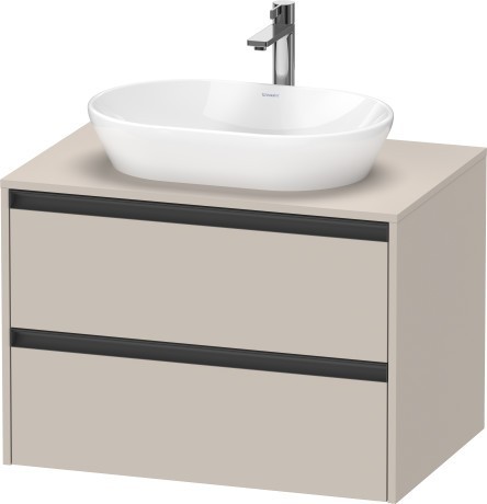 Duravit тумба подвесная под раковину 550 мм х 800 мм х 568 мм, ketho.2, k24895091910000 цвет: серо-коричневый матовый