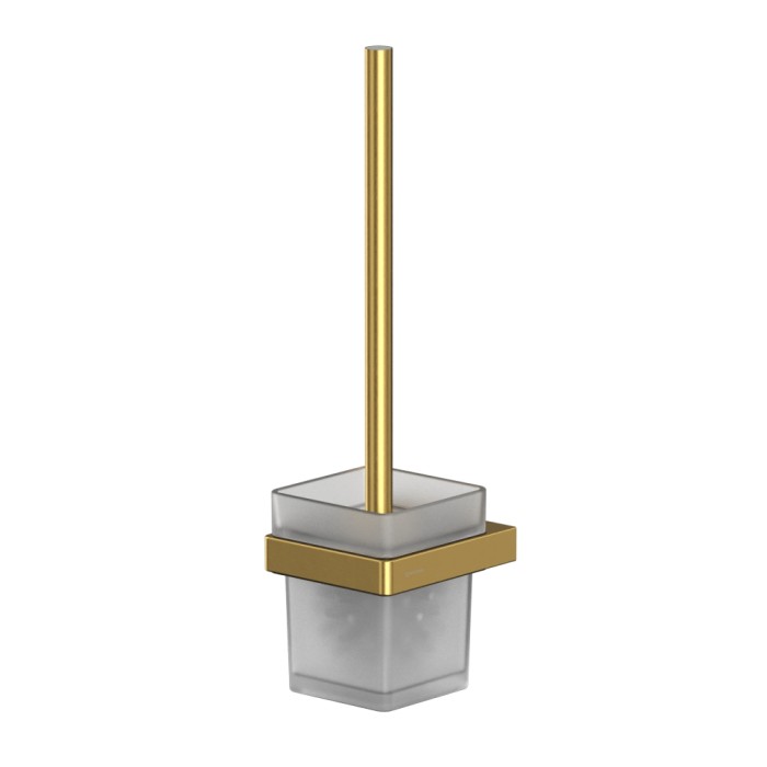 Ершик для унитаза, подвесной, Whitecross Cubo gold brushed, брашированное золото арт. CU2470GLB