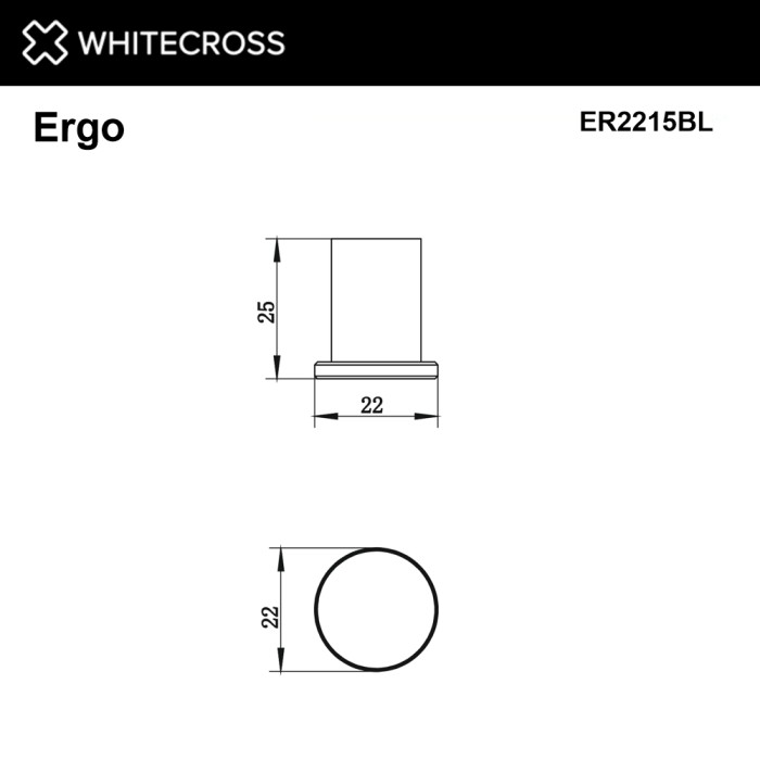 Крючок, для полотенец, Whitecross Ergo black, черный мат арт. ER2215BL