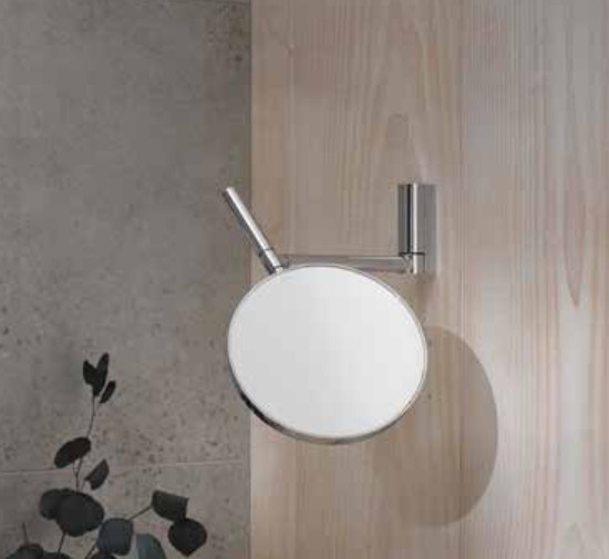 Keuco зеркало косметическое двустороннее настенное без подсветки, plan, хром арт. 17649 010002