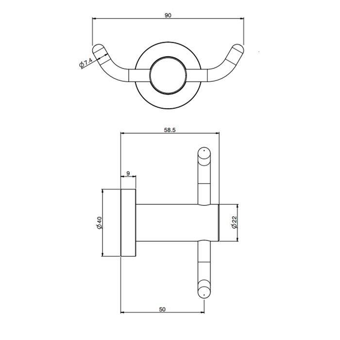 Fima Carlo Frattini крючок двойной, подвесной, accessori, золото арт. f6004/2or