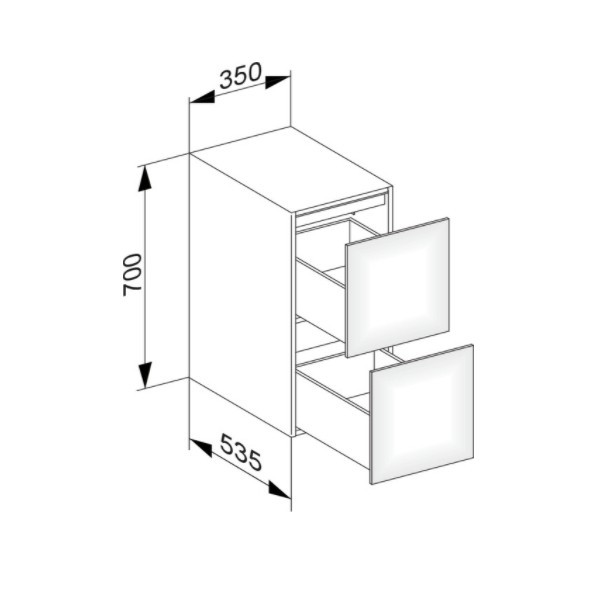 Keuco тумба подвесная под раковину с двумя выдвижными фронтами, с внутренней светодиодной подсветкой, edition 11, дуб светлый арт. 31321 890100