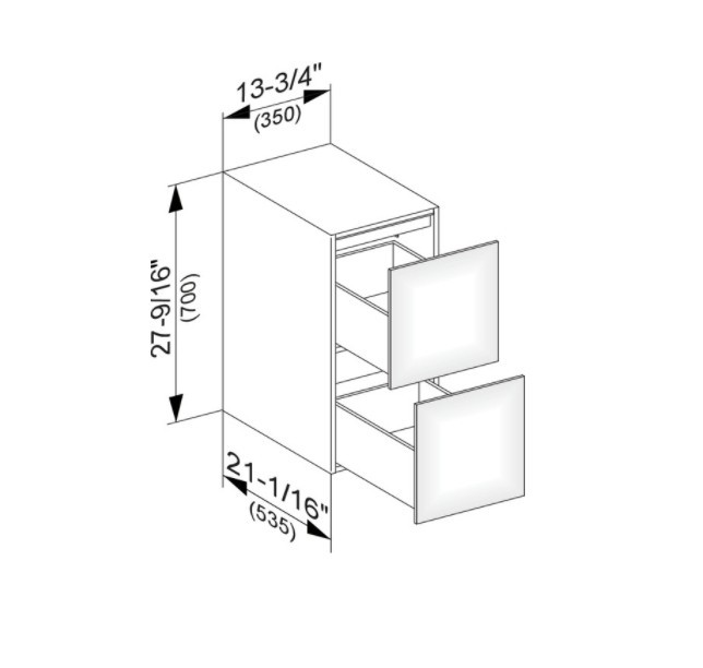 Keuco тумба подвесная под раковину с двумя выдвижными фронтами, с внутренней светодиодной подсветкой, edition 11, дуб светлый арт. 31321 890100