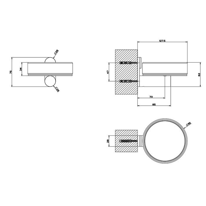 Gessi Мыльница настенная, подвесной, 316, 54701#707 цвет: белый/brushed black metal pvd