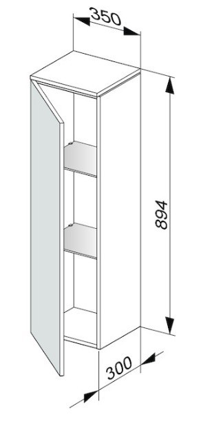 Keuco средний шкаф, edition 400, трюфель арт. 31720 370001