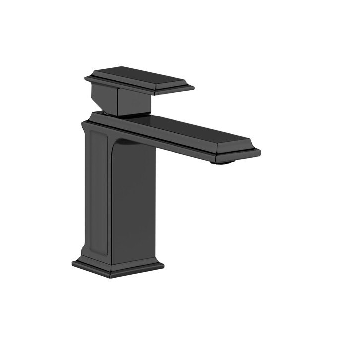 Gessi Смеситель для раковины на 1 отверстие, без донного клапана, Eleganza, 46002#706 цвет: черный металлик