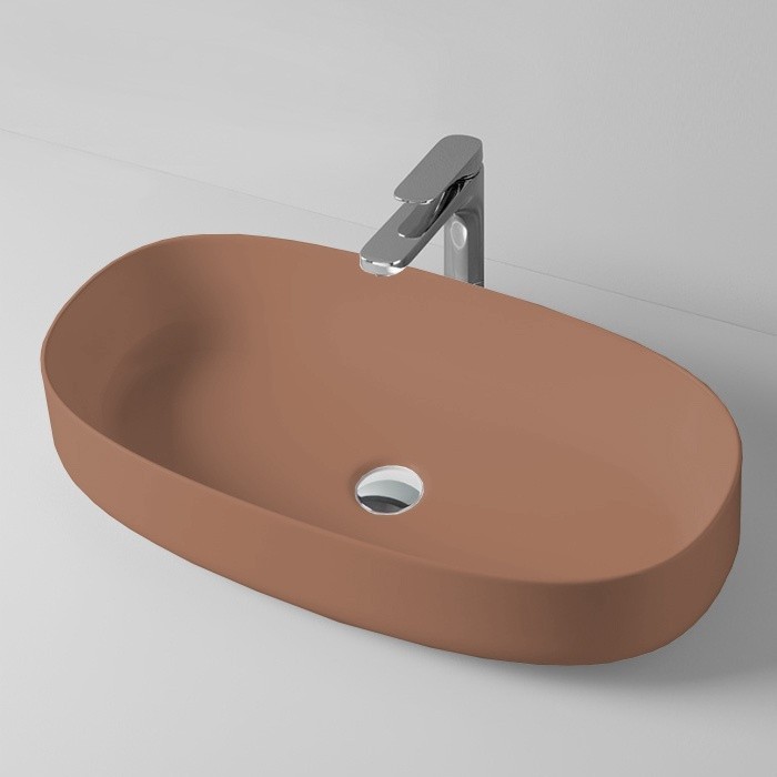 ArtCeram раковина (накладная), col005 40 00 cognac цвет: коричневый матовый