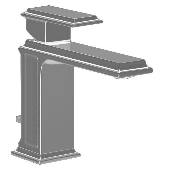 Gessi Смеситель для раковины на 1 отверстие с донным клапаном, Eleganza, 46001#149 цвет: finox