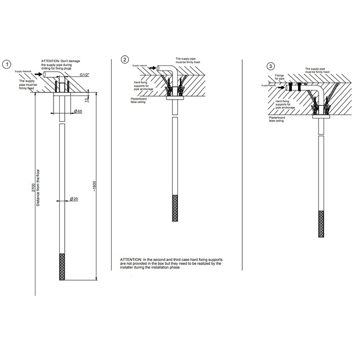 Gessi Излив потолочный с удаленным управлением, 316, 54199#707 цвет: brushed black metal pvd