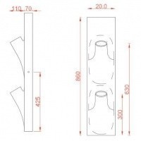 ArtCeram панель для аксессуаров, osc003 01 00 sotto sopra + up цвет: белый глянцевый