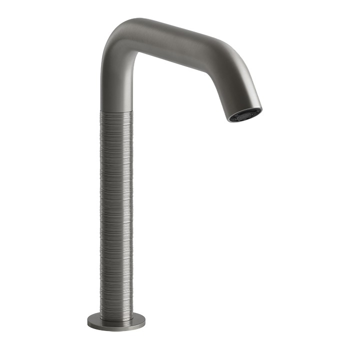 Gessi Смеситель для раковины, 1 отв., электронный, с кран-фильтром для регулировки температуры и напора воды, 316, 54380#239 цвет: steel brushed
