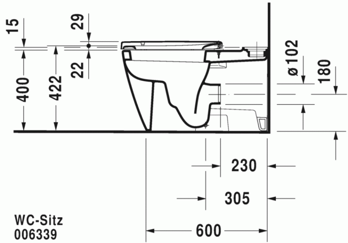 Duravit напольный комбинированный унитаз, starck 2, 2129090000 цвет: белый