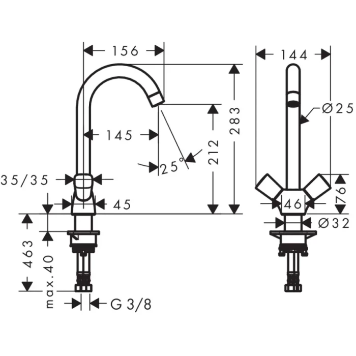 Hansgrohe смеситель для кухни, Logis M31, хром арт. 71280000