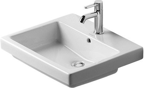 Duravit раковина встраиваемая сверху 55х46 см, vero, 0315550000 цвет: белый
