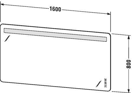 Duravit зеркало с подсветкой, luv, lu976200000