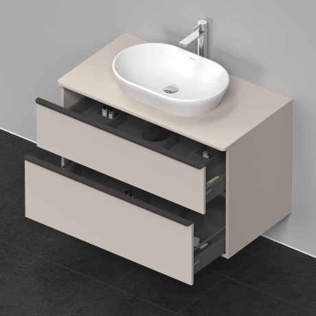 Duravit тумба подвесная под раковину 550 мм х 1000 мм, d-neo, de496809191 цвет: серо-коричневый матовый