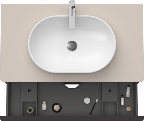 Duravit тумба подвесная под раковину 550 мм х 1000 мм, d-neo, de496809191 цвет: серо-коричневый матовый