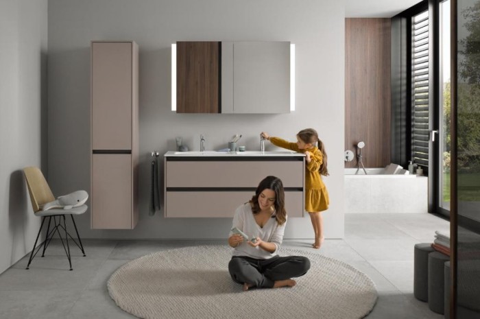 Duravit высокий шкаф с двумя дверцами петли слева 360 мм х 400 мм х 1760 мм, ketho.2, k21329l35350000 цвет: дуб терра