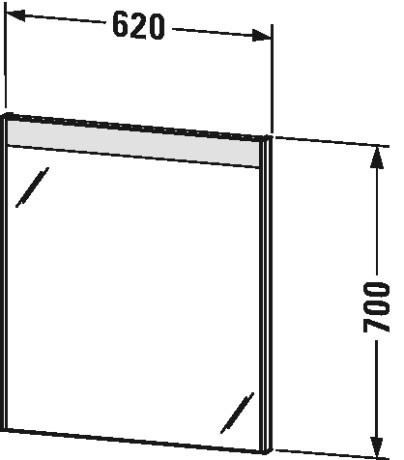 Duravit зеркало с подсветкой br7001, brioso, br700109191 цвет: серо-коричневый