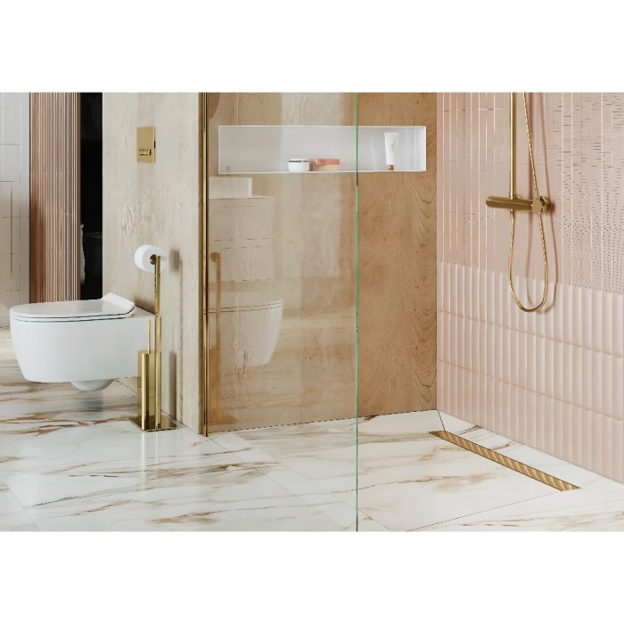 Душевой трап gold 60 см. Решетка декоративная, Excellent Stilio, золото арт. INEX.1515.600.R.GL