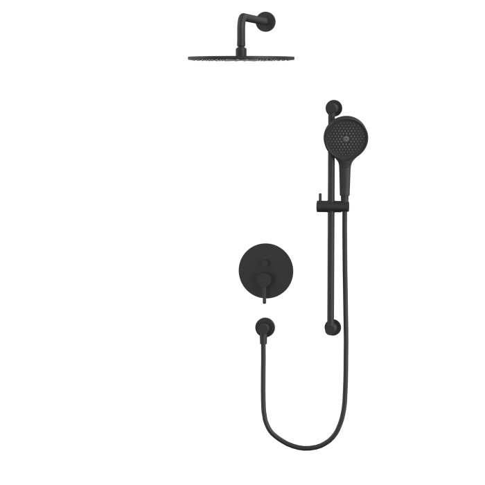 Душевая система скрытого монтажа, Whitecross Y black, черный мат арт. YSET05TOPBL