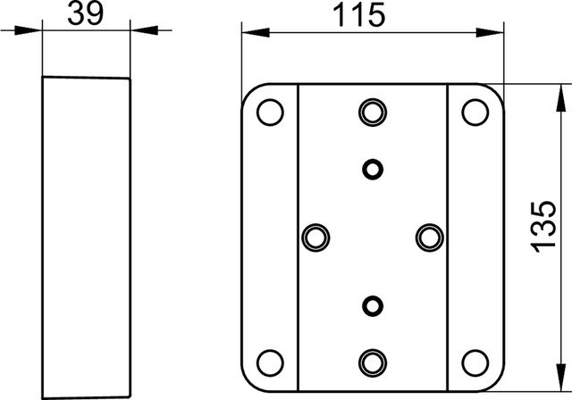 Keuco переходная пластина для складного опорного поручня, axess, черный матовый арт. 35004 370000