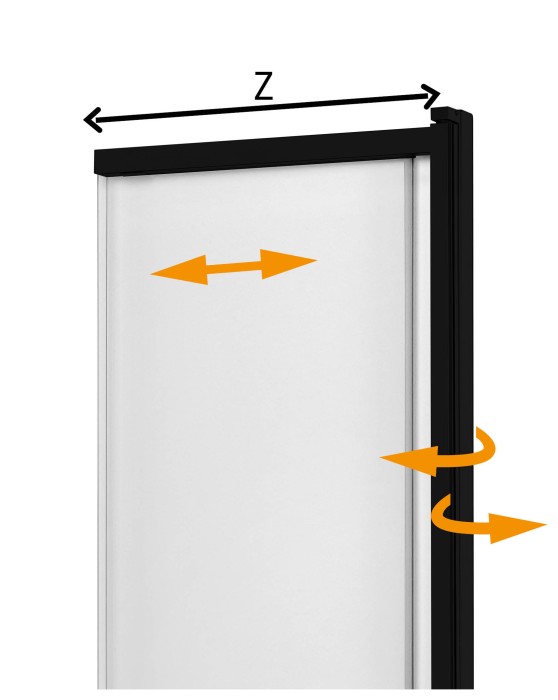 Шторка для ванны black 100x150, New trendy Sensi, черный арт. P-0046