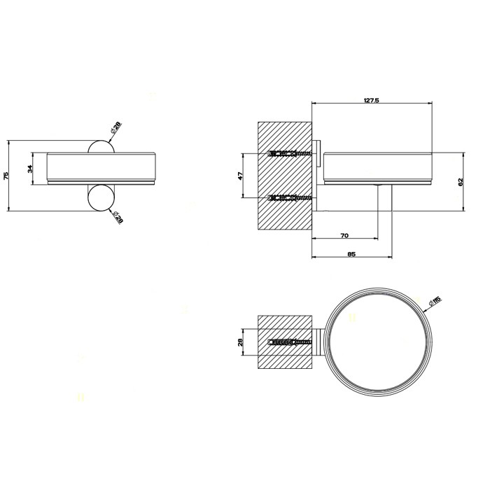 Gessi Мыльница настенная, 316, 54702#239 цвет: шлифованная сталь/черный