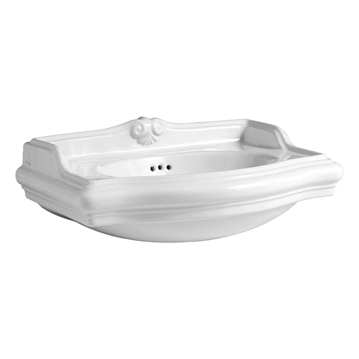 Azzurra раковина 50х35 см, 1 отв., Azzurra, JULS0503500MBI/(JUB200/50 bi)*1sx (С 6-ю точками) цвет: белый