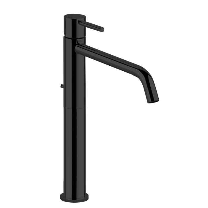Gessi Смеситель для раковины, на 1 отв, высокий с длинным изливом, с донным клапаном, Emporio Via tortona, 18605#299 цвет: black xl