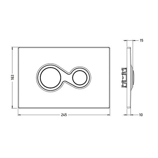 ArtCeram клавиша смыва (для унитаза), 701.000.05 monet цвет: белый