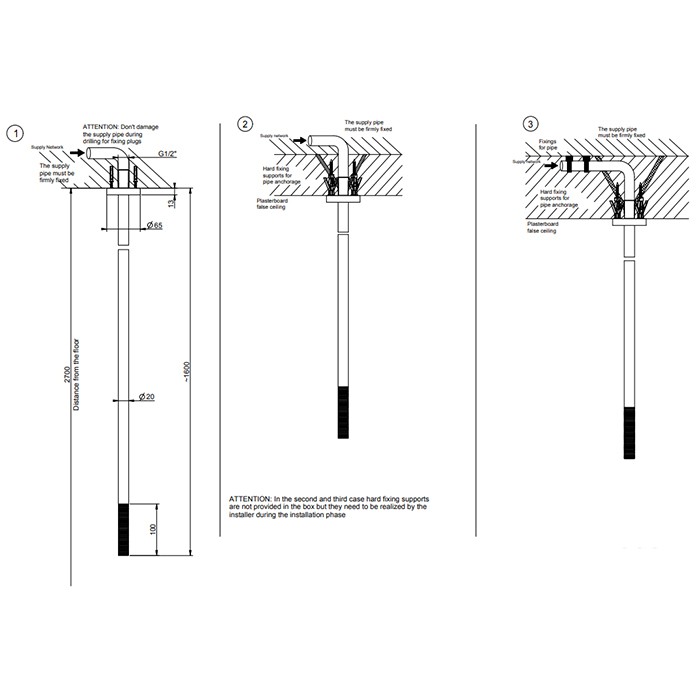 Gessi Излив потолочный с удаленным управлением, 316, 54399#707 цвет: brushed black metal pvd