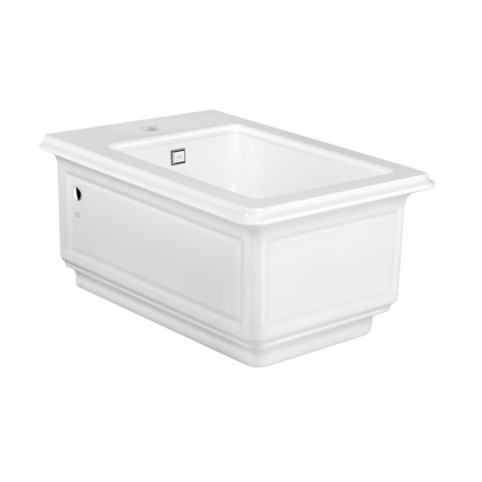 Gessi Биде подвесное 56х39см., с 1 отверстием под смеситель, с сифоном, Eleganza, 46755#518 цвет: белый