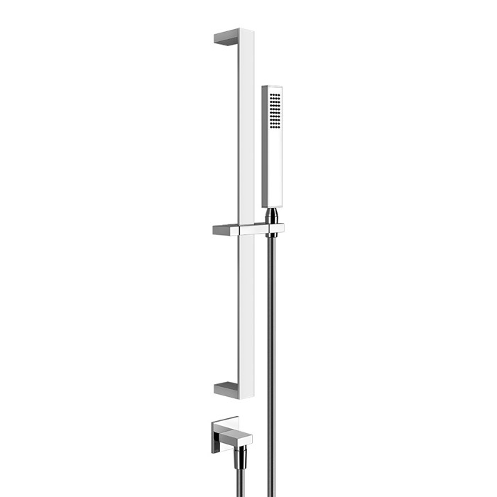 Gessi Душевая штанга с ручным душем и выводом воды из стены, Rettangolo, 20142#031 цвет: хром